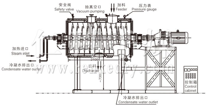 真空耙式干燥机结构示意图